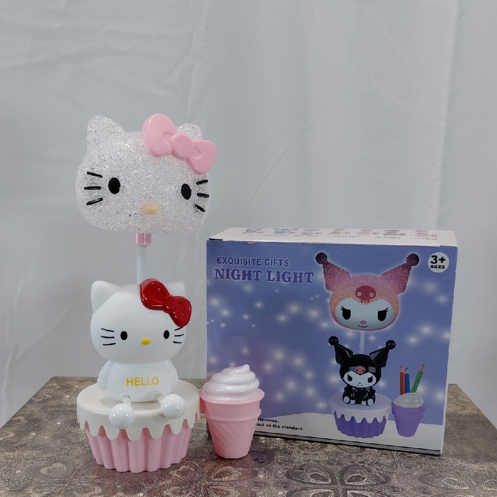 Hello Kitty Night Light with Cupcake Base